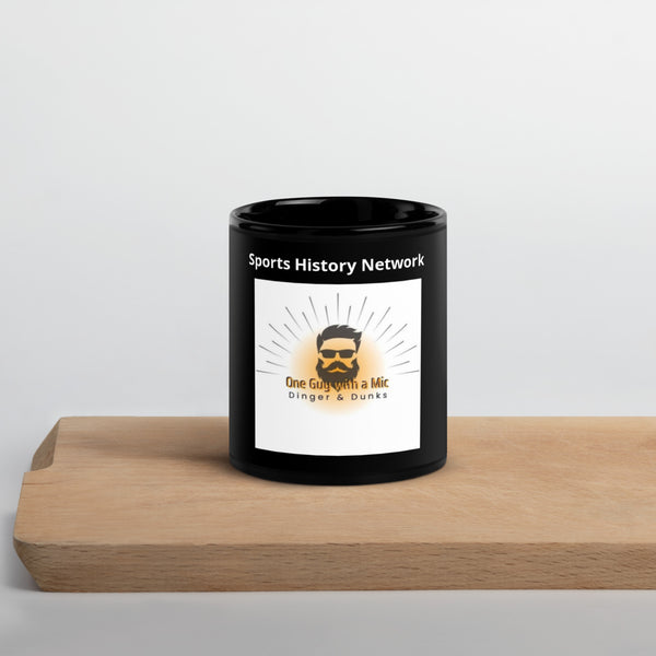 One Guy With a Mic Presents: History of Dingers and Dunks (Black Coffee Mug)