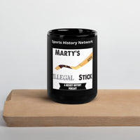 Marty's Illegal Stick: A Hockey History Podcast (Black Coffee Mug)